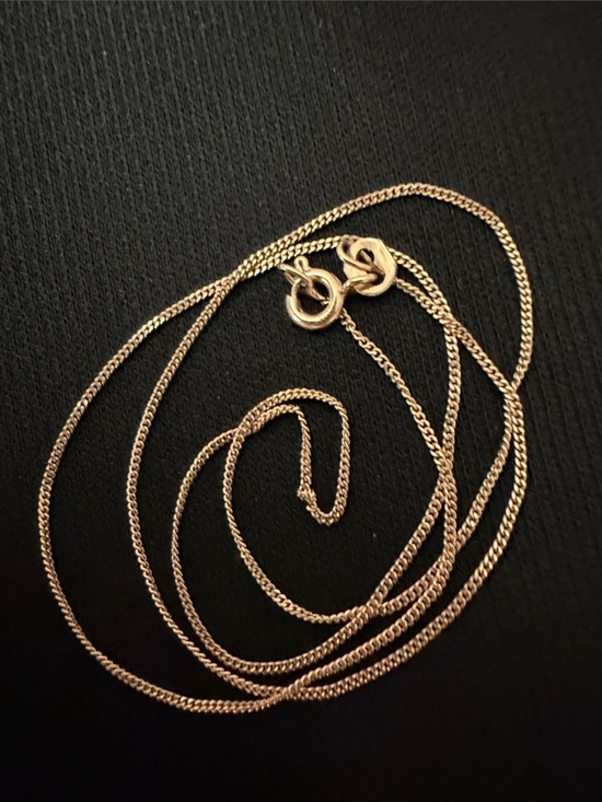 Jewelry - Solid 14K gold classic chain necklace, vintage, 16.5” long
